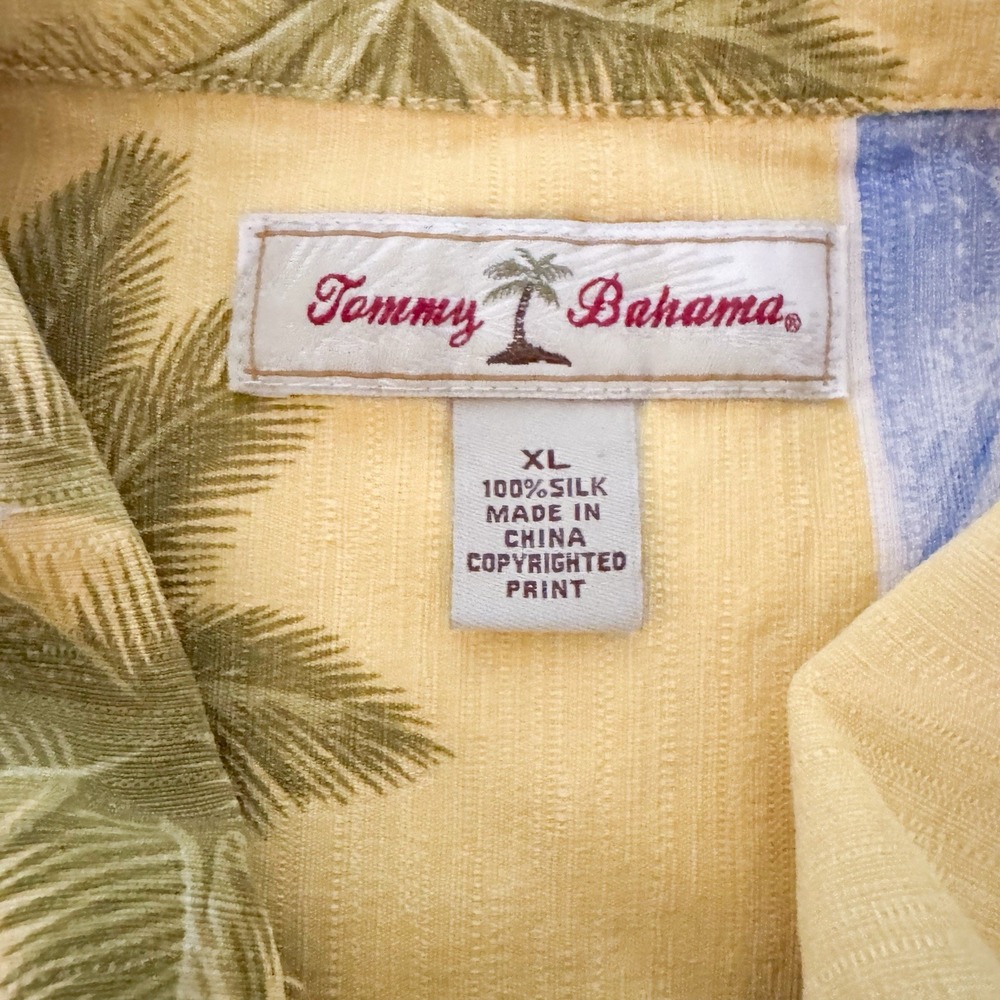 Tommy Bahama Men's‎ XL California Beaches Short Sleeve Hawaiian Silk Shirt - Picture 5 of 8